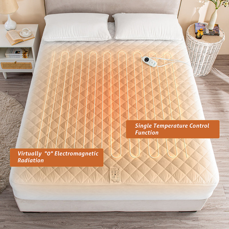 Alwyn Home Aladino 0.5" Polyester Heated Mattress Topper & Reviews